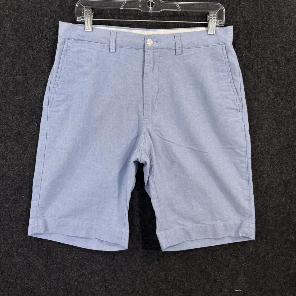 Polo Ralph Lauren Shorts Men's 32 Blue 10" Cotton Chino Flat Front Summer Casual